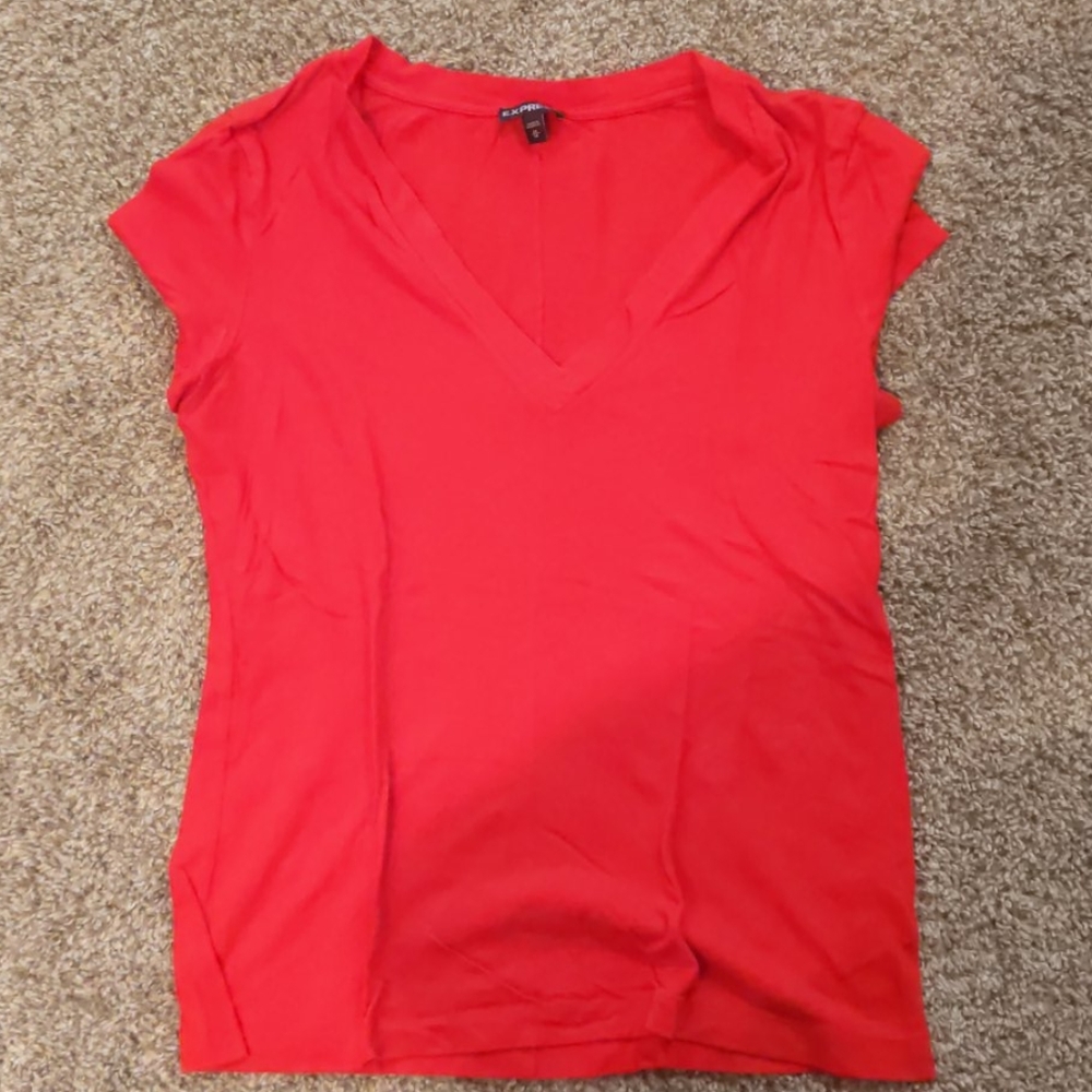 Express red V Neck